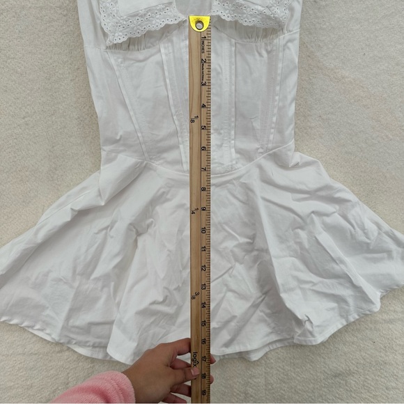 Coquette Princess Polly White Lace Trim Fit and Flare Mini Dress - Picture 6 of 9